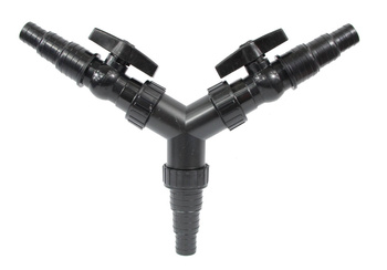Trójnik, rozdzielacz z zaworami na węże 1", 1 ¼", 1 ½" / 25mm, 32mm, 38mm