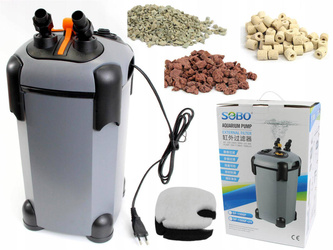 SOBO SF-1500-UV filtr zewnetrzny - kubełkowy z lampa UV-C 9W do akwarium 200L - 450L