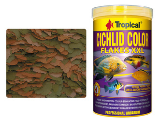 TROPICAL CICHLID COLOR 1000ml / 200g - wybarwiający, wysokobiałkowy pokarm dla pielęgnic