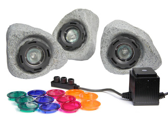 SUNSUN CQD-202C Halogenowe lampy 3x 20W, oświetlenie do oczka wodnego, basenu, ogrodu