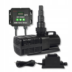 JEBAO SEP-10000 LV pompa fontannowa ECO z zasilaniem 12V i elektroniczną regulacją wydajności do oczka wodnego, stawu, basenu