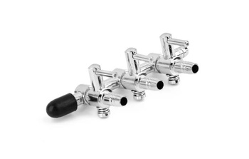 Metalowy rozdzielacz powietrza na 3 wyjścia, z zaworami do regulacji