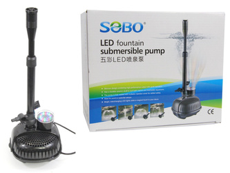 SOBO WP-28E pompa fontannowa 1200l/h z oświetleniem LED RGB do oczka wodnego, stawu