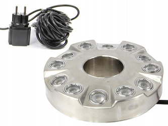 Ring świetlny 12x LED 18W - białe oświetlenie do oczka wodnego, stawu, basenu lub ogrodu