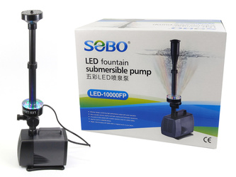 SOBO LED-10000FP pompa fontannowa 6500l/h z oświetleniem LED RGB do oczka wodnego, stawu
