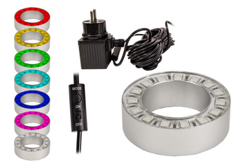 Ring świetlny 15x LED - kolorowe oświetlenie do oczka wodnego, stawu, basenu lub ogrodu