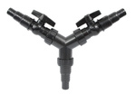 Trójnik, rozdzielacz z zaworami na węże 1", 1 ¼", 1 ½" / 25mm, 32mm, 38mm