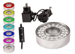 Ring świetlny 36x LED - kolorowe oświetlenie do oczka wodnego, stawu, basenu lub ogrodu