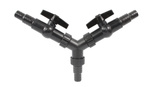 Trójnik, rozdzielacz z zaworami na węże 3/4"-1" / 20mm, 25mm