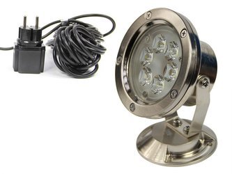 Reflektor, metalowa lampa LED 6W - wąskokokątne oświetlenie do oczka wodnego, stawu, basenu lub ogrodu